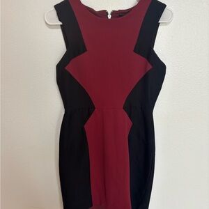BCBGMaxAzria Red and Black Mini Dress